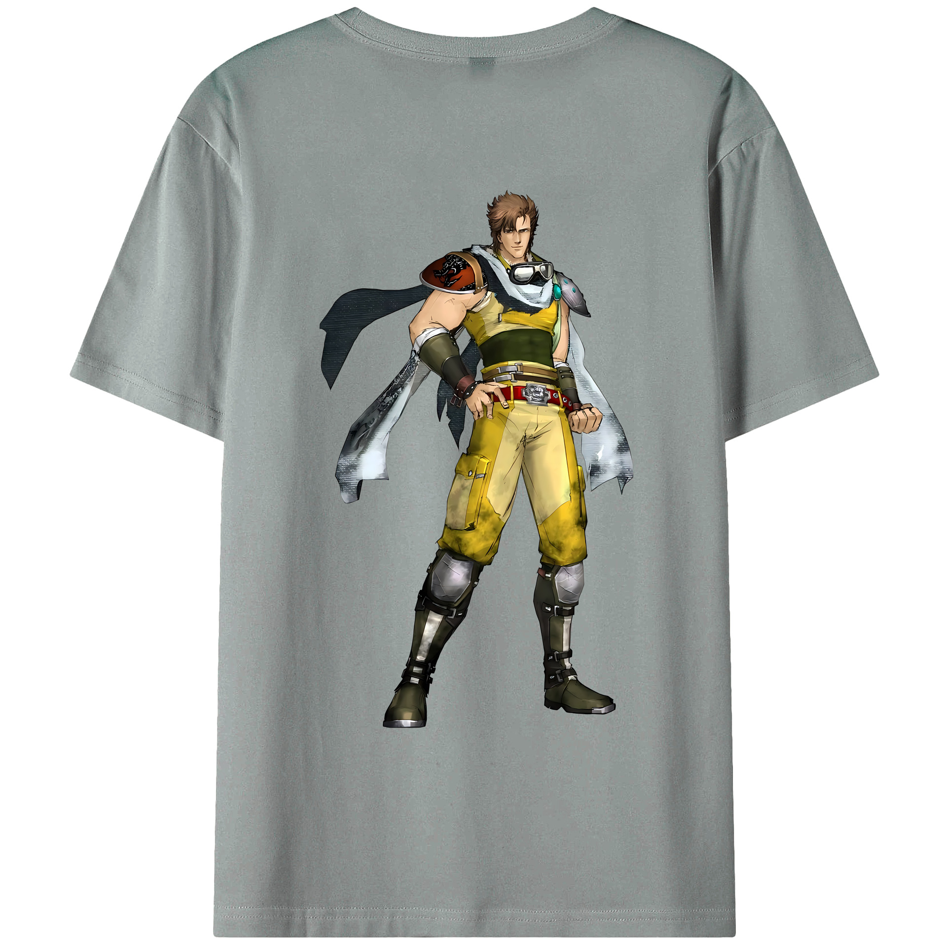 （画像用） 北斗の拳 Fist of the North Star 綿100％ メンズ半袖Tシャツ（バックプリント） 通気性